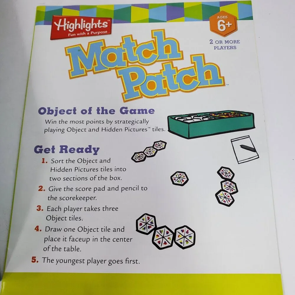 Highlights Match Patch Childrens Game New